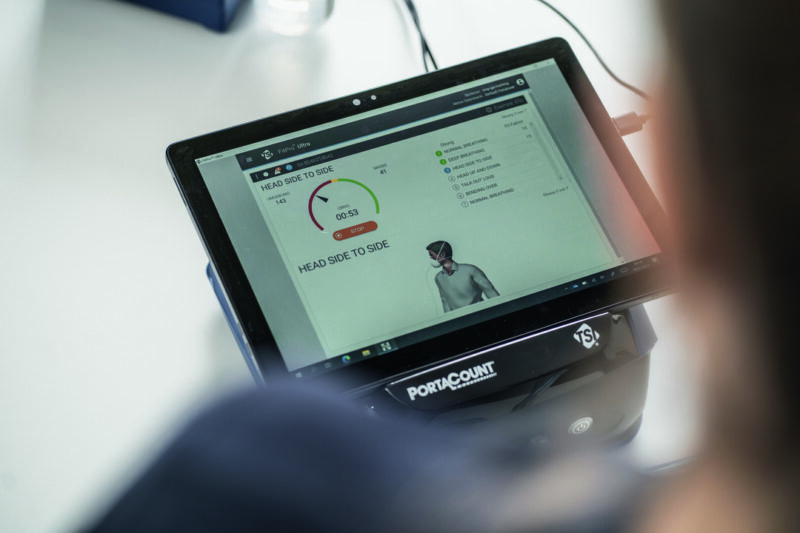 Fit Test APVR quantitativo - contatore particelle
