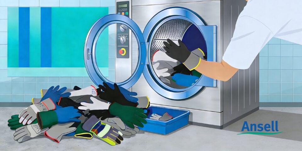 lavaggio industriale guanti da lavoro - ansell